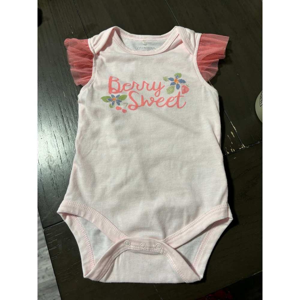 Kyle & Deena Girls Pink onsie Berry Sweet size 6/9 months NWOT